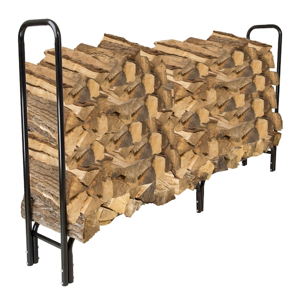 8-Foot Firewood Storage Rack, Black